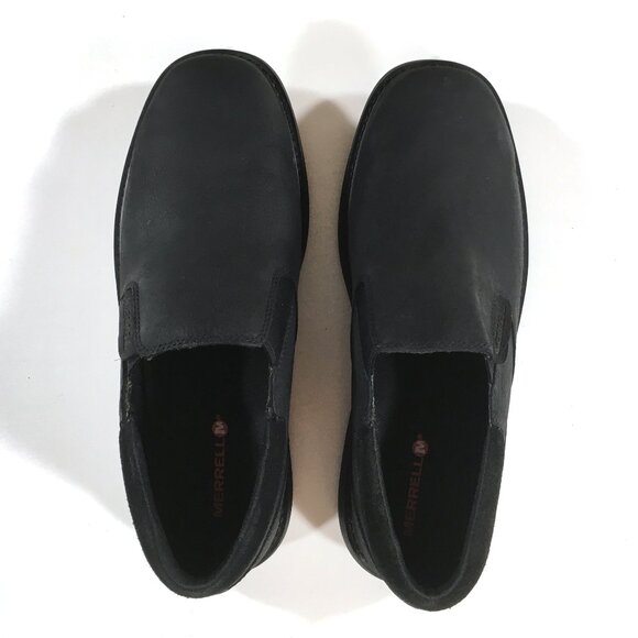 Merrell World Vue Moc Slip On Shoes Mens Size 11 Black Leather J94005 - Picture 4 of 9